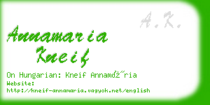 annamaria kneif business card